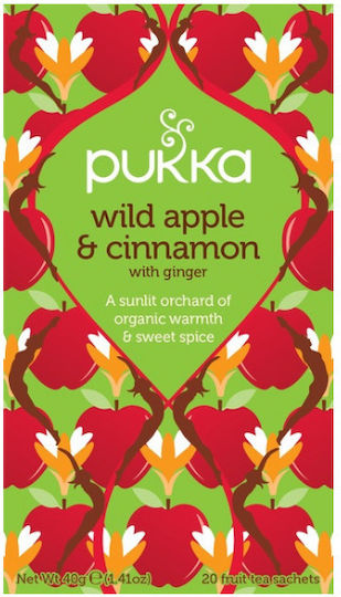 Pukka Wild Apple & Cinnamon Μείγμα Βοτάνων Βιολογικό Προϊόν 20 Φακελάκια 800gr