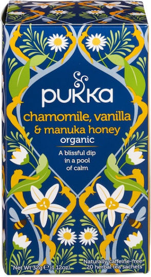 Pukka Chamomile, Vanilla & Manuka Honey Μείγμα Βοτάνων Βιολογικό Προϊόν 20 Φακελάκια 40gr