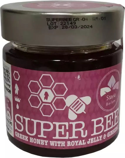 Stayia Farm Βιολογικό Μέλι Δάσους Super Bee με Βασιλικό Πολτό & Τζινσενγκ 260gr