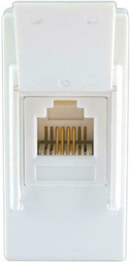 Geyer Front Single Telephone Socket White 744101S