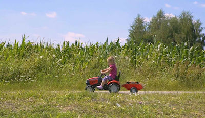 Παιδικό Τρακτέρ Case II Cargo Ποδοκίνητο με Καρότσα & Πετάλι Κόκκινο