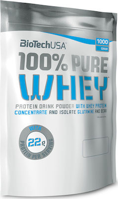 Biotech USA 100% Pure Whey Πρωτεΐνη Ορού Γάλακτος Χωρίς Γλουτένη με Γεύση Μπανάνα 1kg