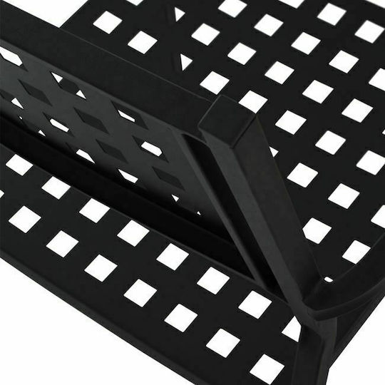 Градински Стол Метален Zeta Черен 55.5x50x84см