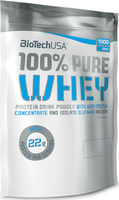 Biotech USA 100% Pure Whey Molkenprotein Glutenfrei mit Geschmack Karamell-Cappuccino 1kg