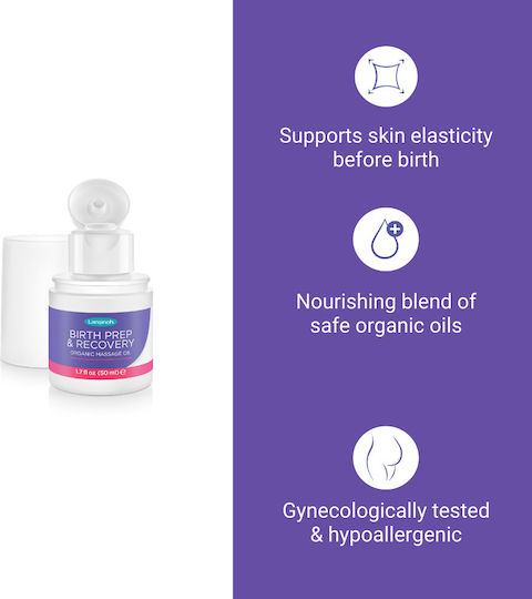 Lansinoh Birth Prep & Recovery Organic Massage Oil Product for Intimate Care Area