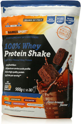 NamedSport 100% Whey Protein Shake Molkenprotein Glutenfrei mit Geschmack Schokoladen-Brownie 900gr