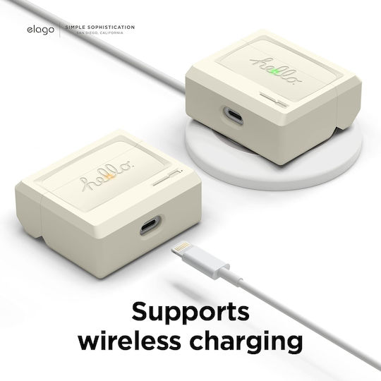 Elago AW3 Hülle Silikon Classic White für Apple AirPods 3