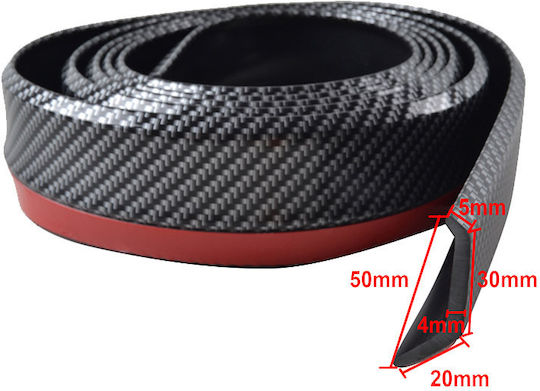 Carner Car Tape Stickers 2.5m Carbon Samurai 250cm for Car Bumper in Black Color 1pcs