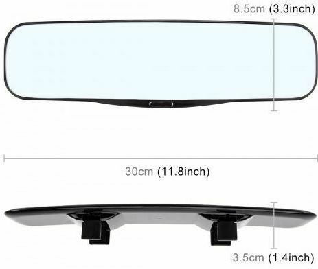 Car Interior Mirror with Clip 30cm