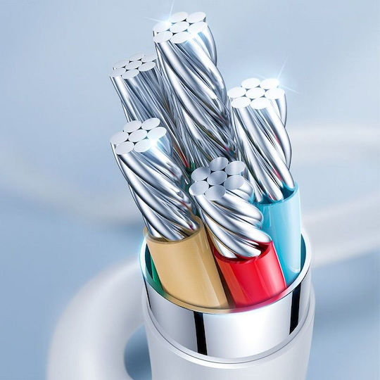 Joyroom S-1830M3 USB 2.0 Cable USB-C Male - USB-C 60W PD White 1.8m