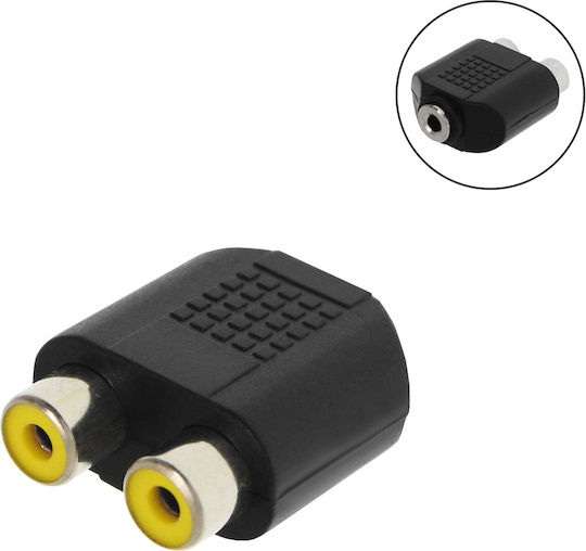Converter 3.5mm female to RCA 2x female 1pcs DM-0311S