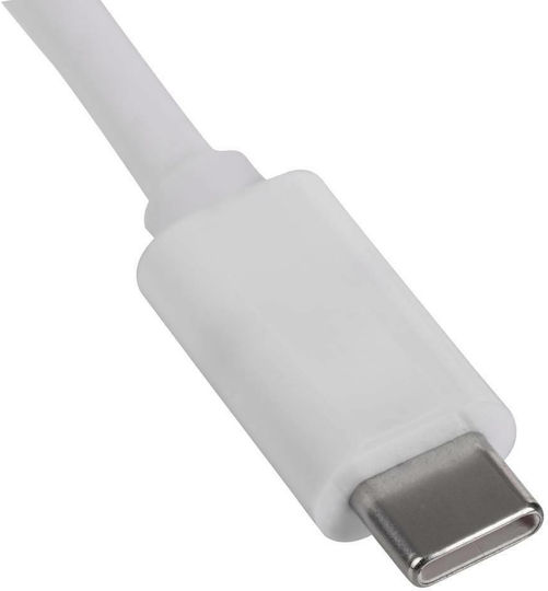 Akyga Convertor VGA feminin în USB-C masculin Alb 1buc AK-AD-55