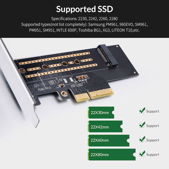 Orico Κάρτα PCIe σε θύρα M.2