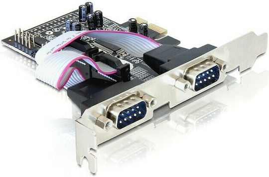 DeLock Κάρτα PCIe σε 4 θύρες RS232 DB9 Serial