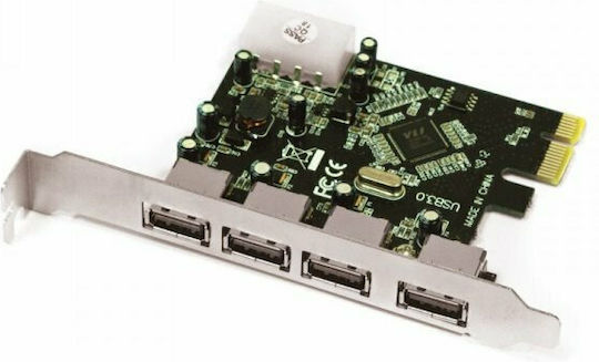 Approx Κάρτα PCIe σε 4 θύρες USB 3.0