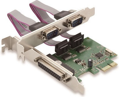 Conceptronic Κάρτα PCIe σε 3 θύρες DB25 Parallel / RS232 DB9 Serial