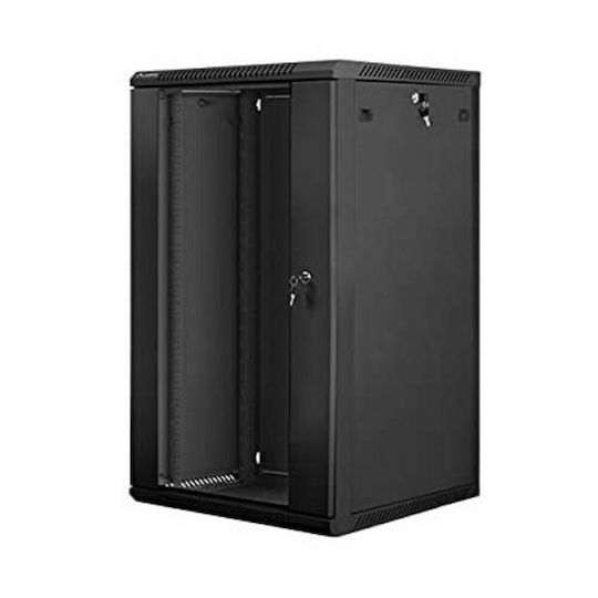 Lanberg Wandmontiert Rack-Schrank 22U 60x60x108.5cm Schwarz WF01-6622-10B