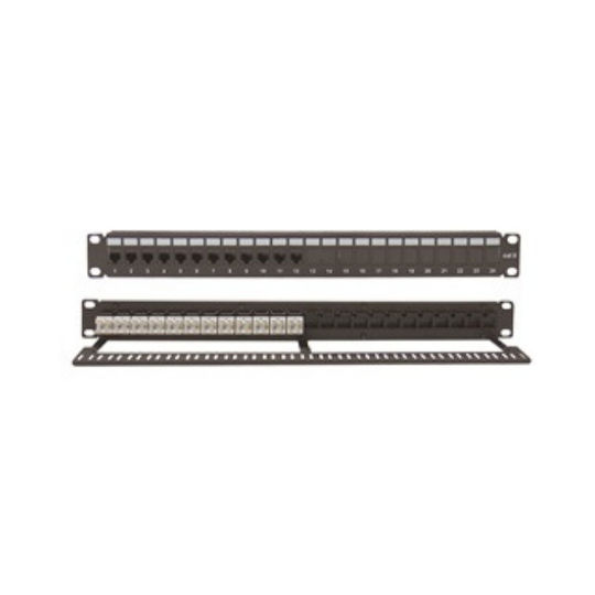 Lancom Пач панел за рафт 1U 19" 12 порта cat6 Черен