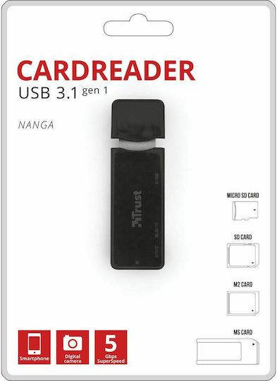 Trust Nanga Card Reader USB 3.1 για SD/microSD/MemoryStick