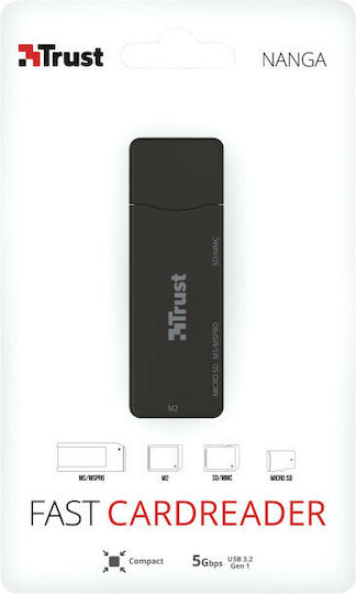 Trust Nanga Card Reader USB 3.1 για SD/microSD/MemoryStick