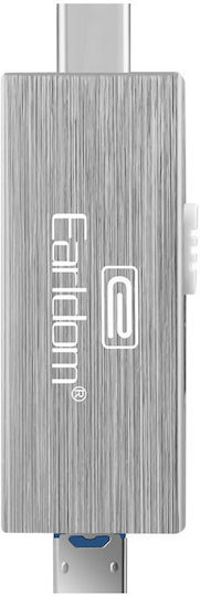 Earldom ET-OT24 Card Reader micro USB Type-C για microSD Ασημί