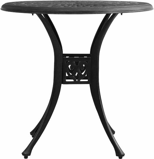 Garten- und Outdoor-Möbelsets für kleine Außenbereiche Bistro 3 Stück Schwarz mit Sonnenschirmhalter