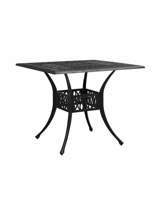 Garten- und Outdoor-Möbelsets Bistro 3Stücke Schwarz mit Sonnenschirmhalter