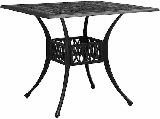 Garten- und Outdoor-Möbelsets Bistro 3Stücke Schwarz mit Sonnenschirmhalter