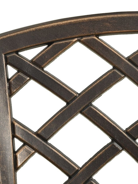 Garten- und Outdoor-Möbelsets Bistro 3 Stück Bronze mit Sonnenschirmhalter