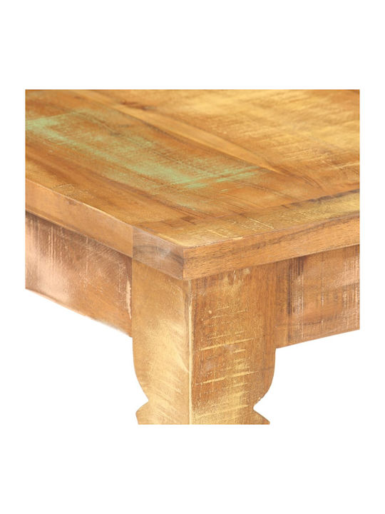 Rectangular Central Coffee Table Made of Solid Brown Wood W110xD35xH45cm