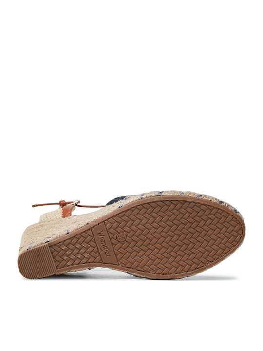 Brava Damenplattformen im Espadrilles-Stil Marineblau