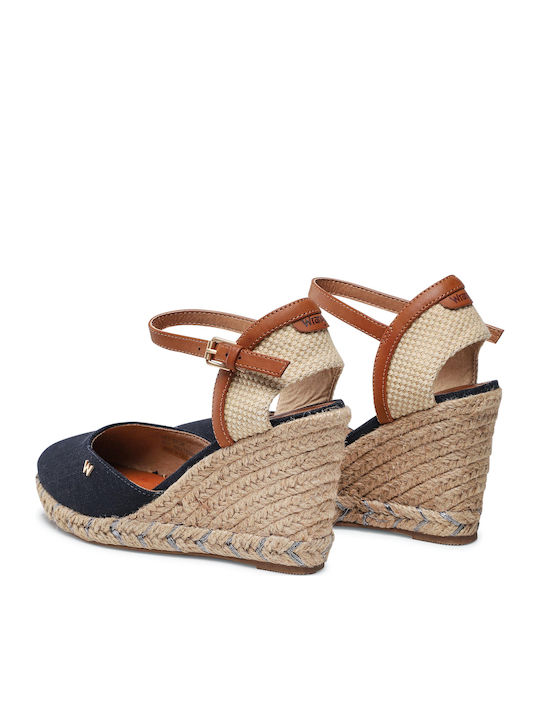 Brava Damenplattformen im Espadrilles-Stil Marineblau
