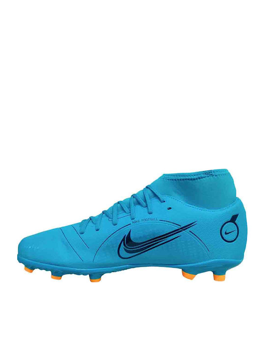 Nike Mercurial Superfly 8 Club Football Shoes with Cleats Chlorine Blue / Laser Orange