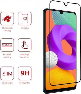 Rosso Full Face Tempered Glass Black (Galaxy M22) 96314