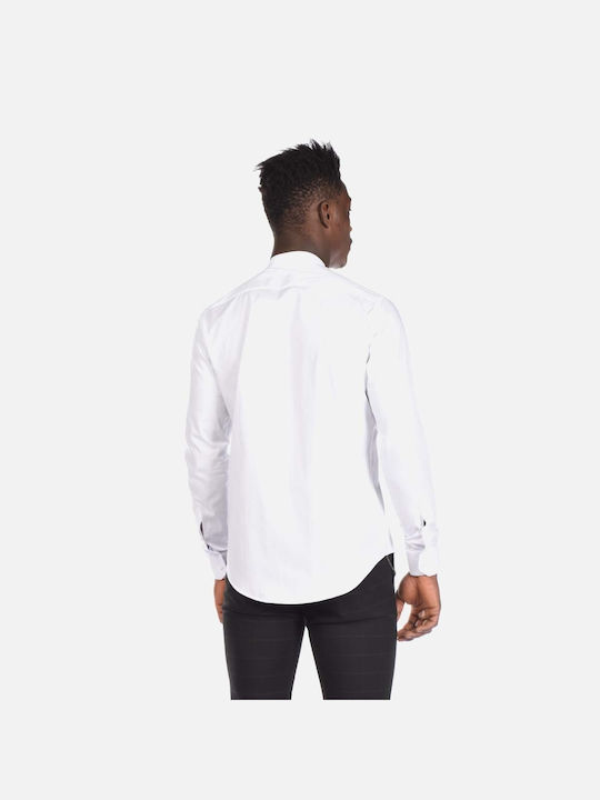 Brokers Jeans Men's Shirt Long Sleeve Cotton White