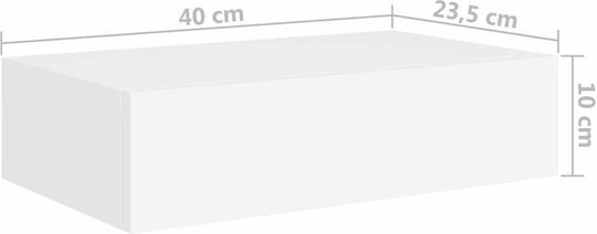 Стенни Бели Рафтчета (2 Броя) 40x23.5x10см