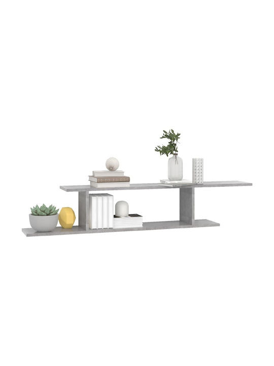 Shelf Wall Grey Concrete 125x18x23cm