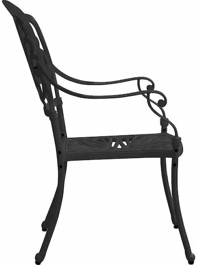 Garten- und Outdoor-Möbelsets 3 Stück Schwarz mit Sonnenschirmhalter