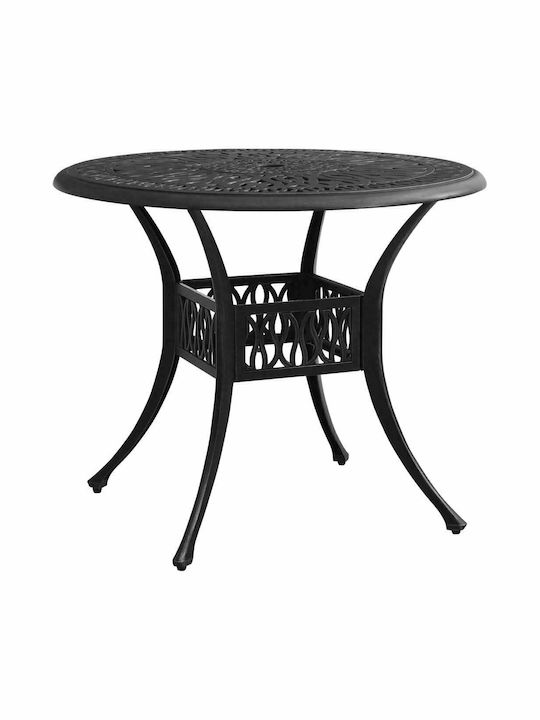 Garten- und Outdoor-Möbelsets 3 Stück Schwarz mit Sonnenschirmhalter