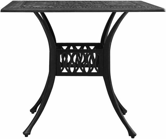 Garten- und Outdoor-Möbelsets 3 Stück Schwarz mit Sonnenschirmhalter