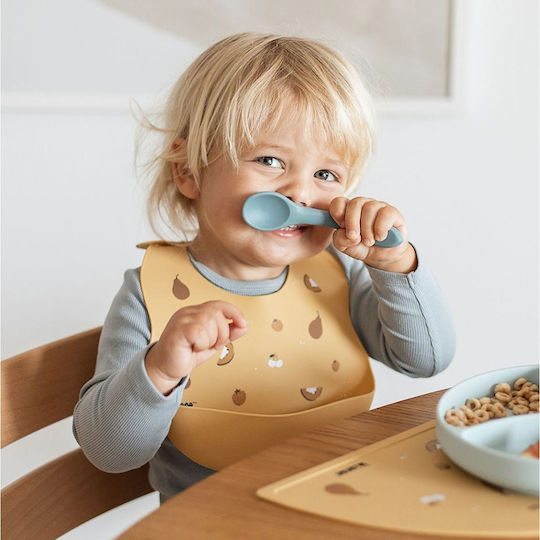 Minene Lätzchen Silikon mit Taste & Tasche Hellblau Minene Lätzchen Silikon mit Taste & Tasche Hellblau