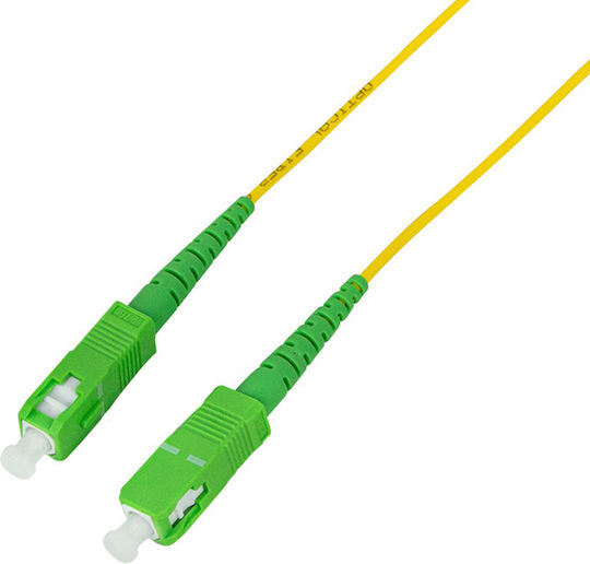 LogiLink Καλώδιο Οπτικής Ίνας SC/APC-SC/APC 20m Κίτρινο