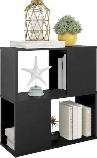 Bibliotecă Neagră 60x24x63 cm
