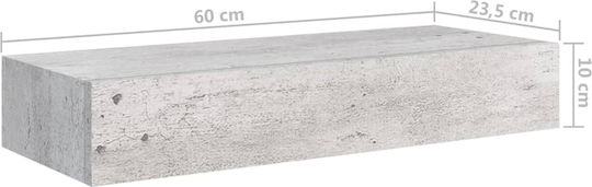 Wandregal Grau 60x23.5x10cm