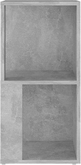 Γωνιακή Βιβλιοθήκη Γκρι Σκυροδέματος 33x33x67εκ.