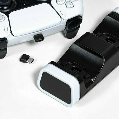 Numskull PS5 Fast Charge Twin Charging Dock Βάση Φόρτισης για 2 χειριστήρια PS5 με φωτισμό LED Μαύρη