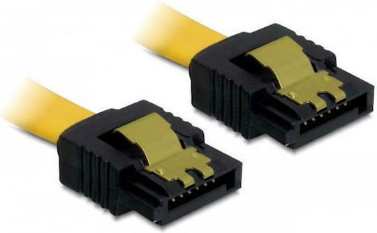 DeLock 7-Pin SATA III - 7-Pin SATA III Cable 0.7m Κίτρινο (82481)