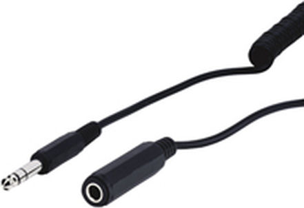 Goobay CABLE-403 Кабел 6,3 мм мъжки - 6,3 мм женски 5м Черен (50016)