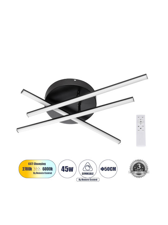 GloboStar Draco Πλαφονιέρα LED με Τηλεχειριστήριο