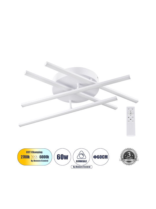 GloboStar Draco Πλαφονιέρα 60εκ. LED με Τηλεχειριστήριο GloboStar Draco Πλαφονιέρα 60εκ. LED με Τηλεχειριστήριο